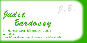 judit bardossy business card